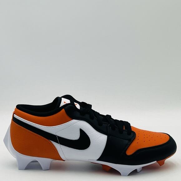 Nike Air Jordan 1 Low TD Black Orange FJ6245 801 Mens Size 13.5 NEW Football